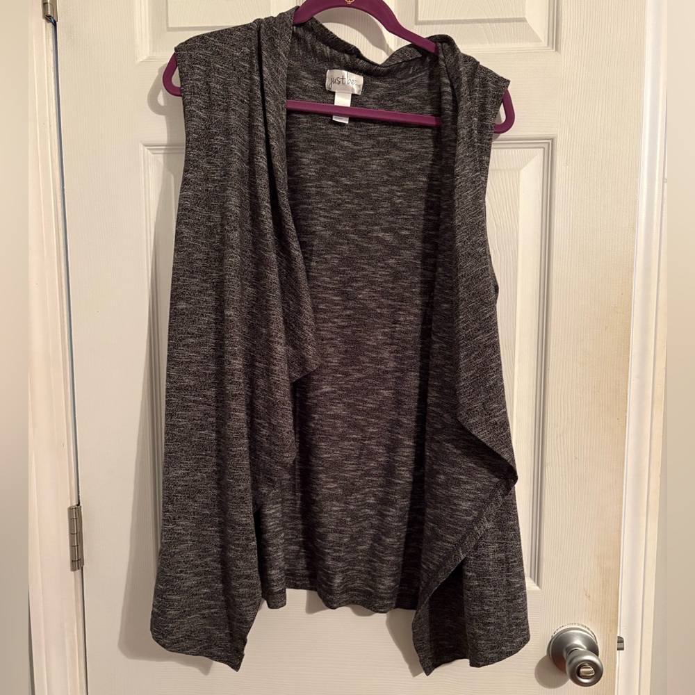 JUST BE | Heathered Grey Vest 3X